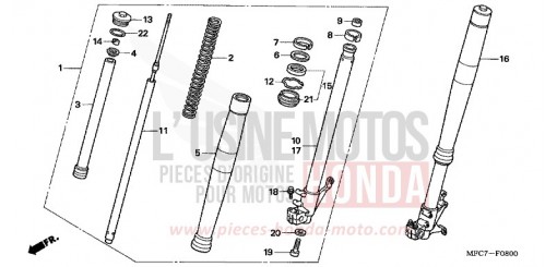 FOURCHETTE AVANT FMX6506 de 2006